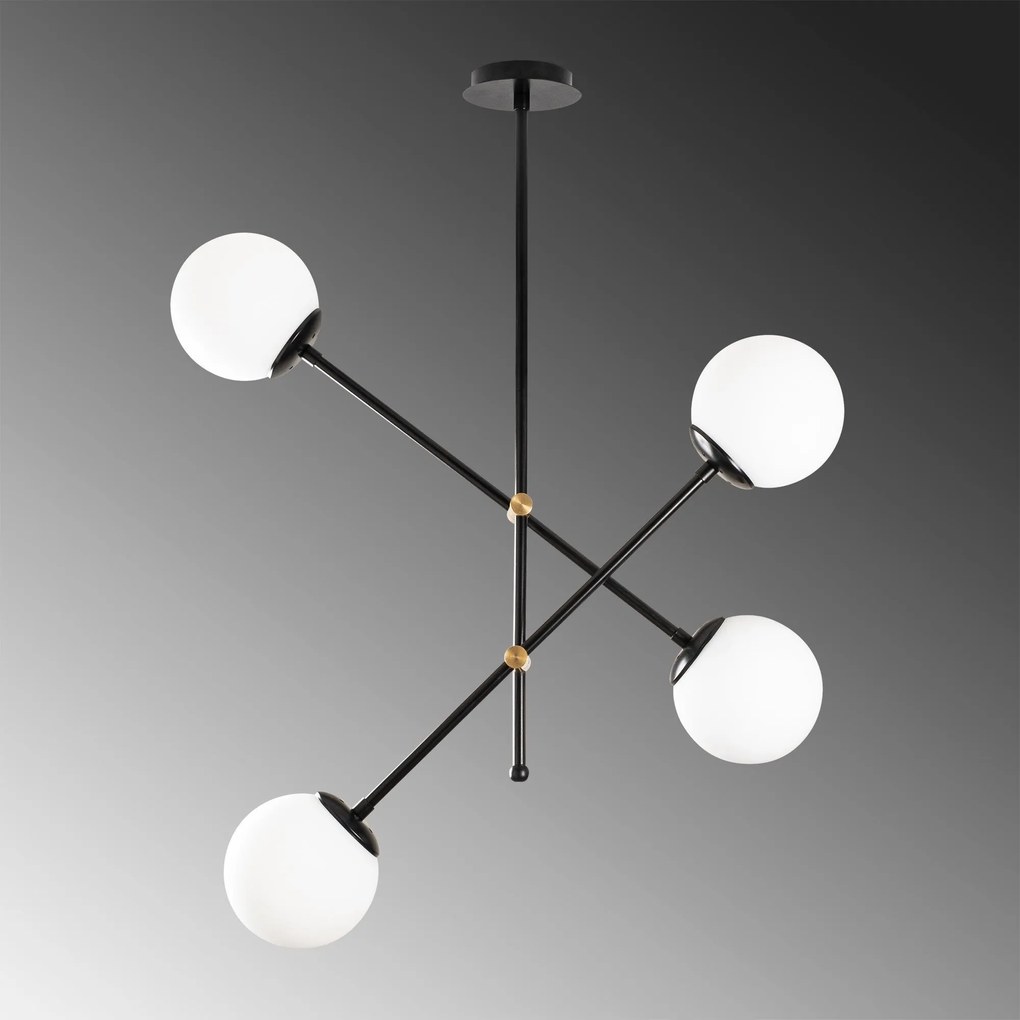 Candeeiro de Teto Best – Preto – 80 x 80 cm