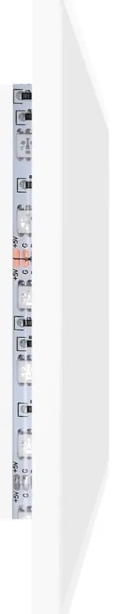 Espelho de casa de banho LED 100x8,5x37 cm acrílico branco