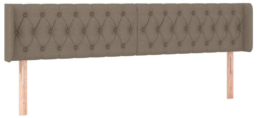 Cabeceira de cama c/ luzes LED 183x16x78/88cm cinza-acastanhado