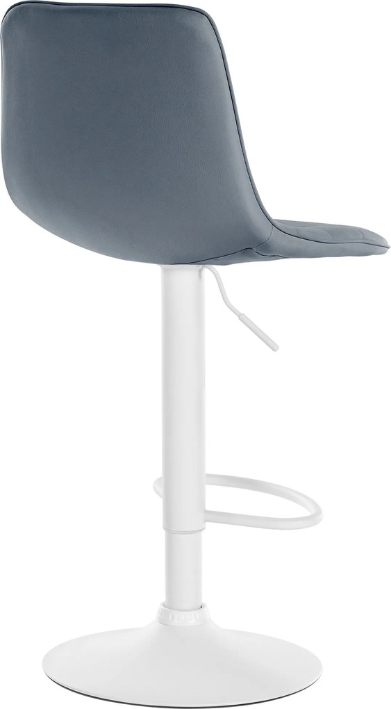 Conjunto de 2 bancos de bar Lex em couro sintético cinzento claro