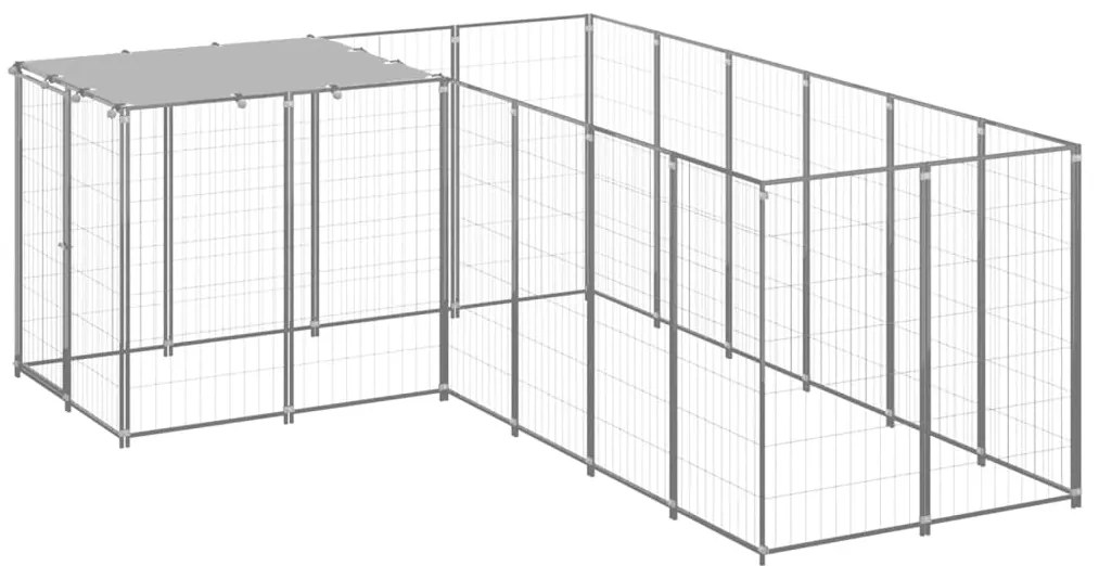 Canil 4,84 m² aço prateado