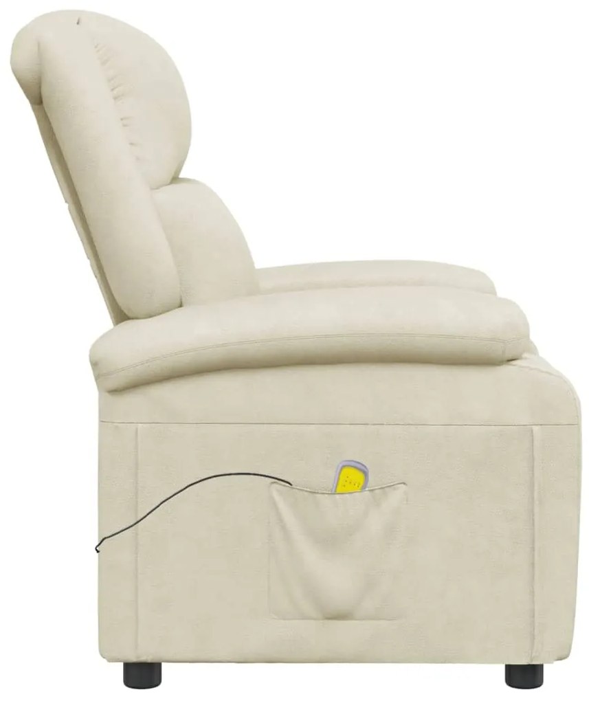 Cadeira de massagens couro artificial branco nata