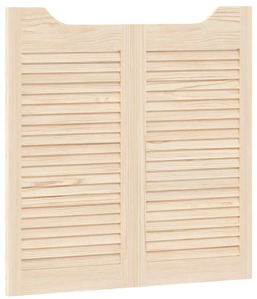 Portas de batente design de persiana 1-Par 80x80cm pinho maciço