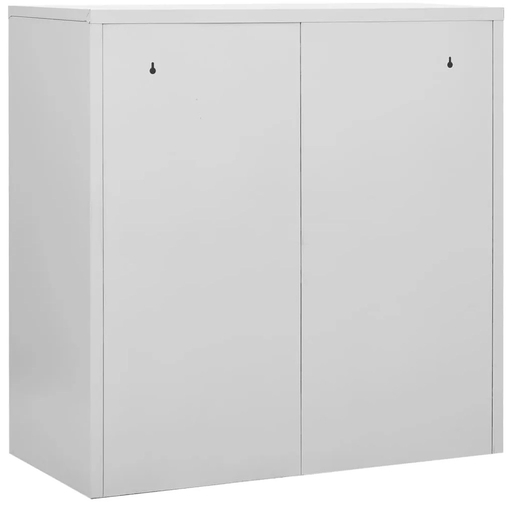 Cacifos 2 pcs 90x45x92,5 cm aço cinzento-claro e vermelho