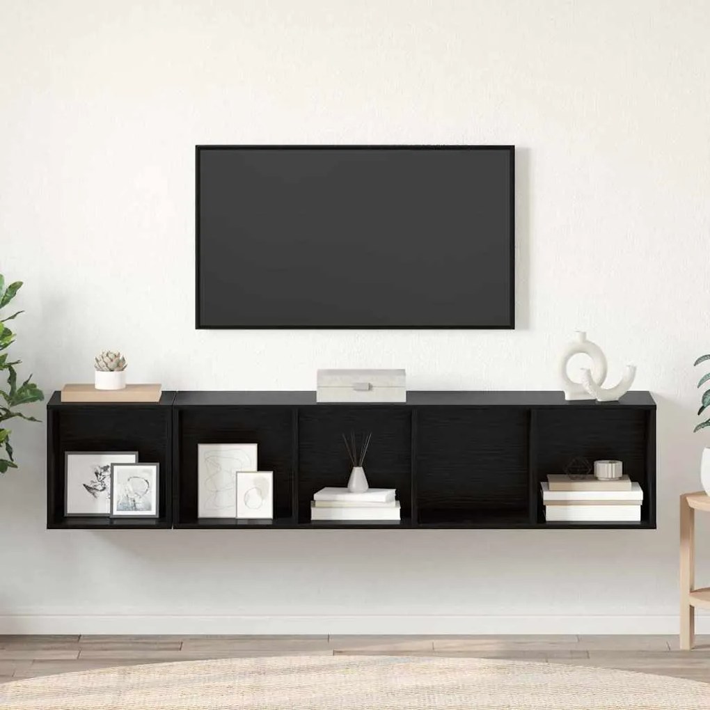 Conjunto de Estantes para TV 2 pcs Carvalho preto