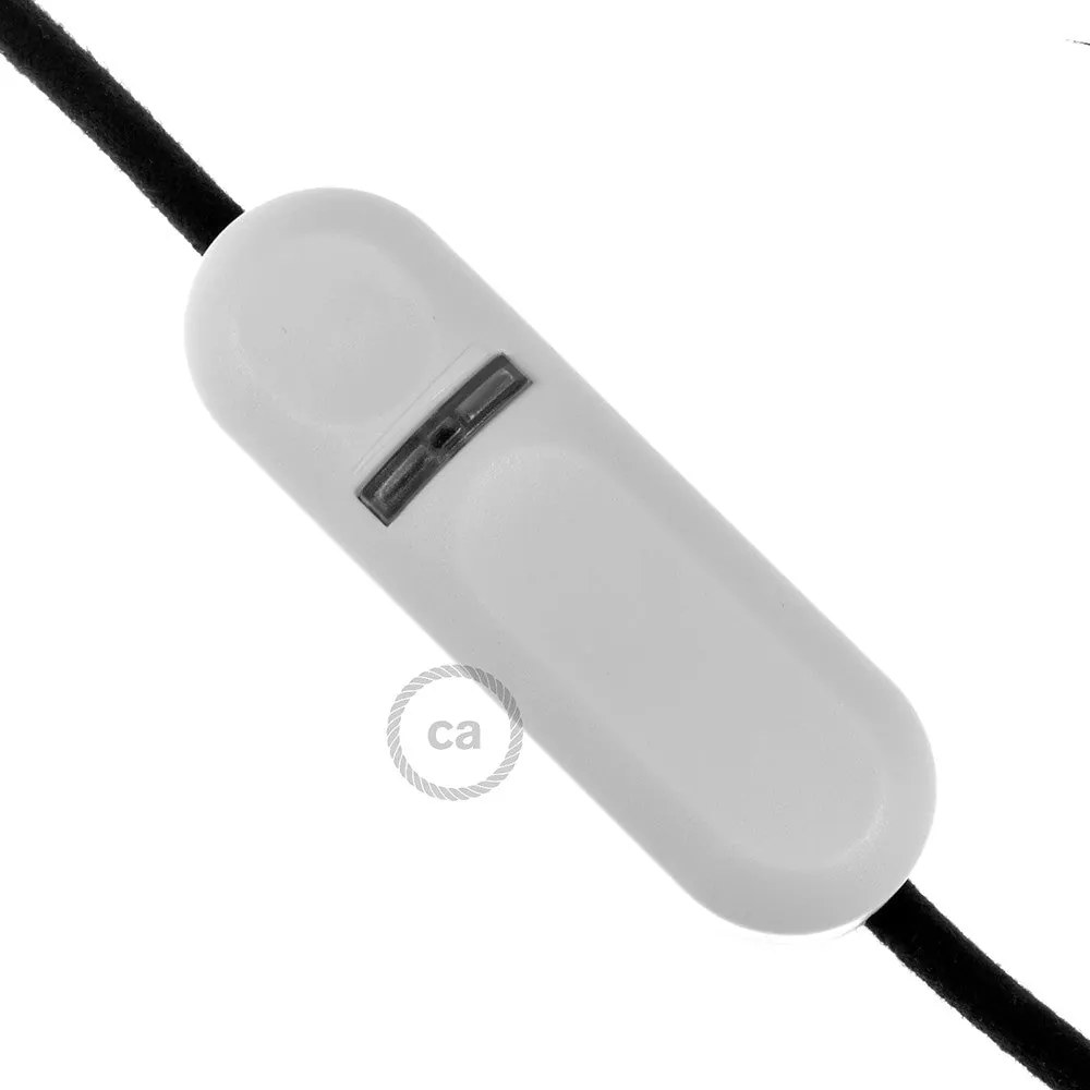 Dimmer LED e lâmpada tradicional com interruptor branco em linha
