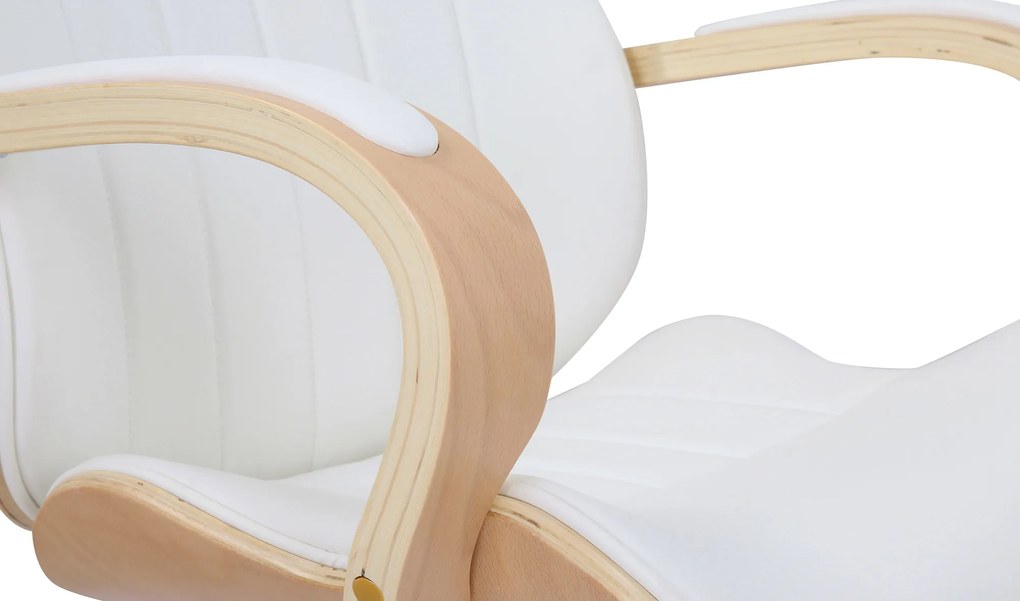 Cadeira de Escritório Melilla Couro Sintético Branco