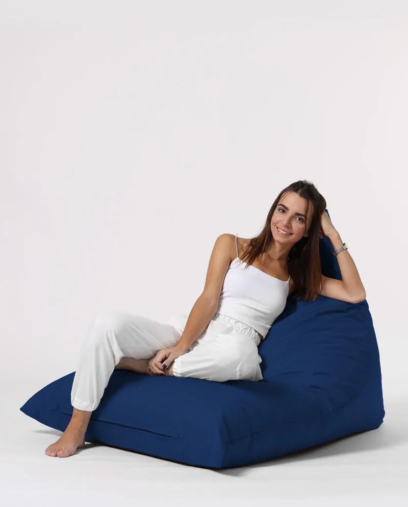 Pufe de Jardim Pyramid Big Bed – Azul Escuro – 145x35x90 cm | Tribo Ho