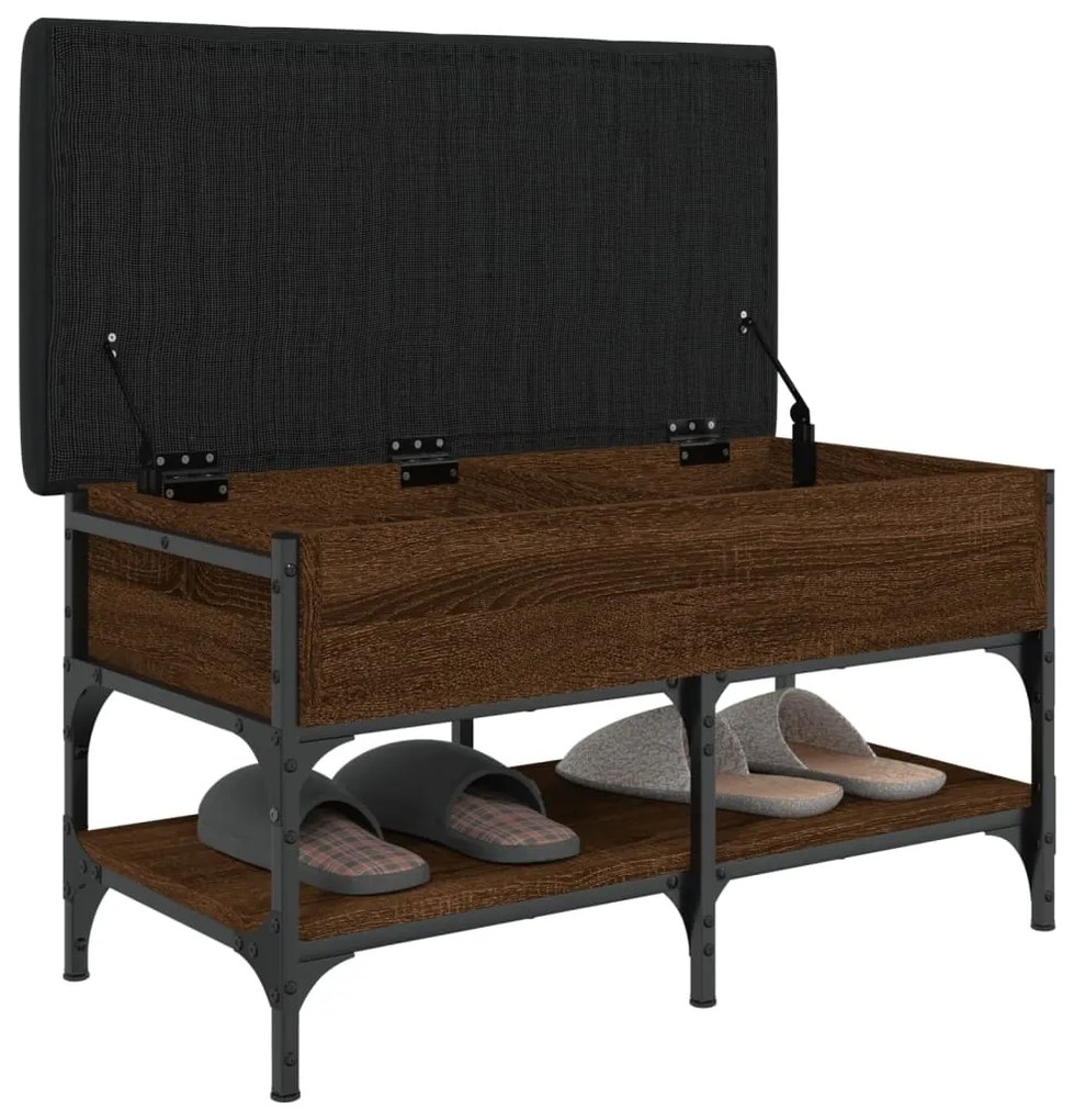Banco sapateira 82x42x45 cm derivados madeira carvalho castanho