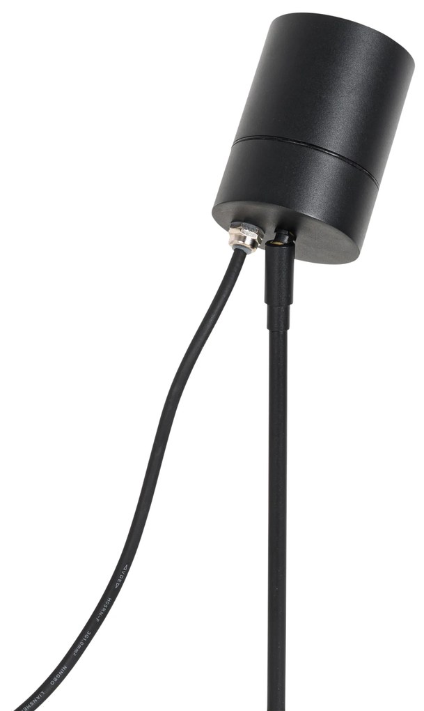 Ponto de espiga moderno preto AR70 ajustável IP44 - Solo