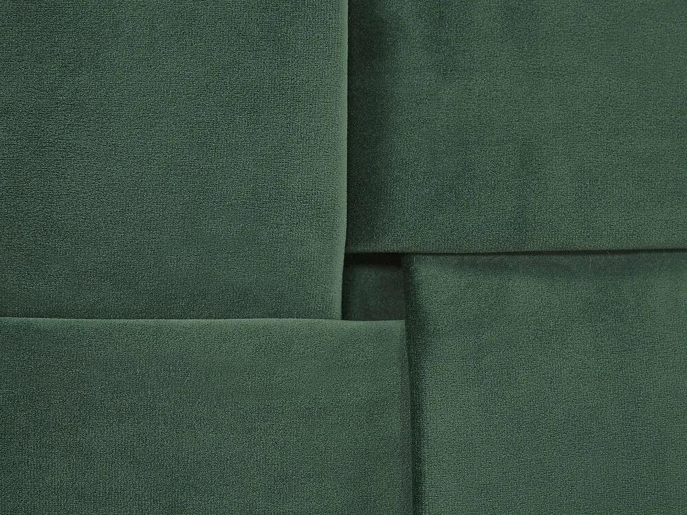 Cama de casal em veludo verde escuro 160 x 200 cm LIMOUX Beliani