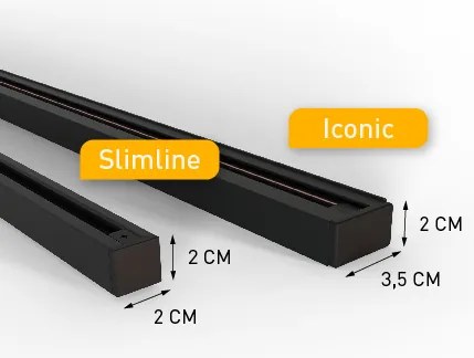 Sistema de iluminação de trilho moderno com 10 focos bronze escuro monofásico - Slimline Uzzy