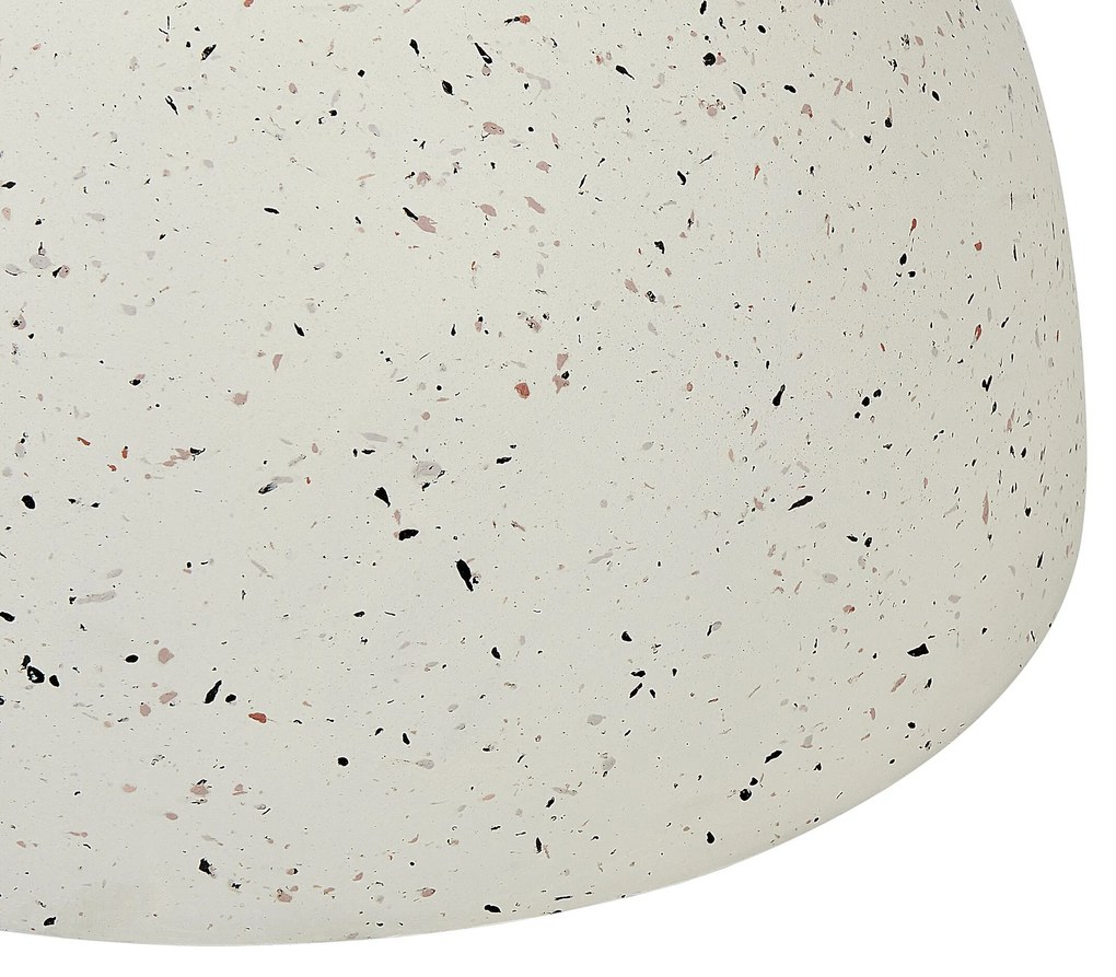 Mesa de apoio branca com efeito terrazzo CAORIA Beliani