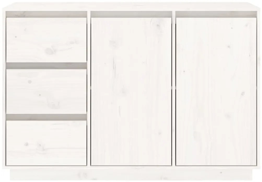 Aparador 111x34x75 cm madeira de pinho maciça branco