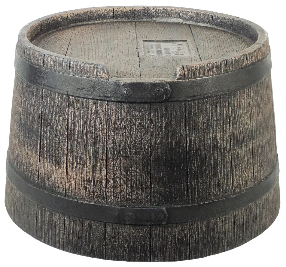 Suporte barril água da chuva aspeto madeira 45x28,5 cm castanho