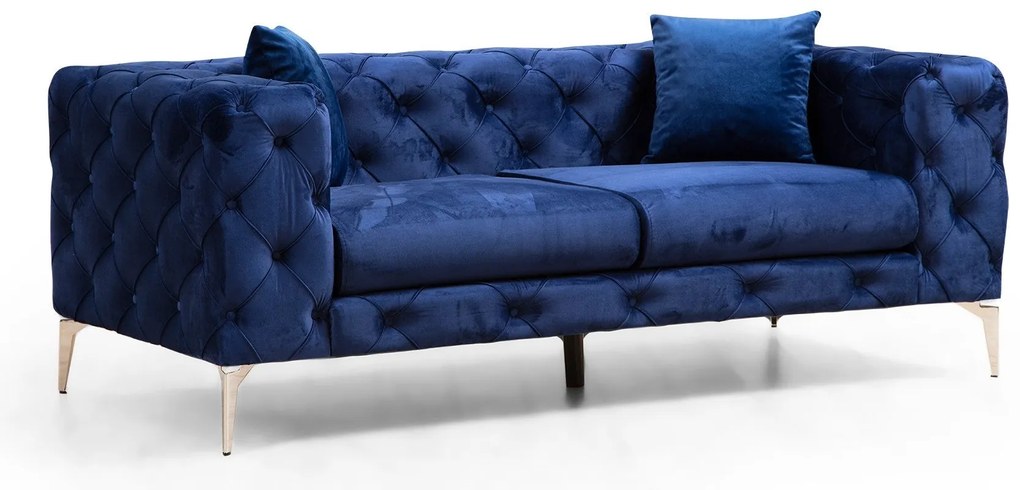 Sofá de 2 Lugares Como – Azul Marinho – 197 x 70 x 90 cm