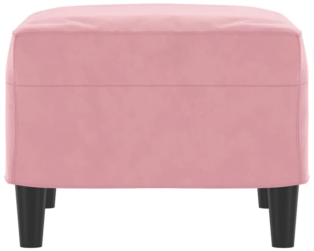 Apoio de pés 60x50x41 cm veludo rosa