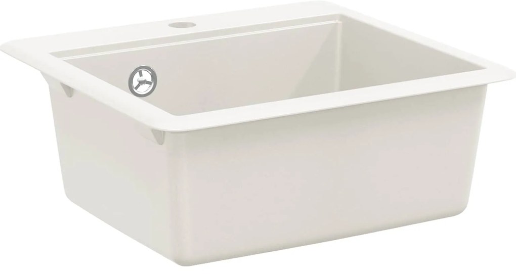 vidaXL Pia Branco 470 x 440 mm Granito