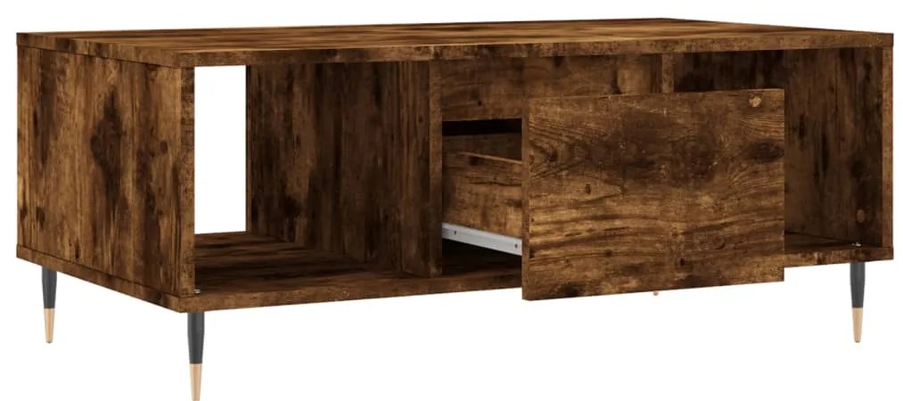 Mesa de centro 90x50x36,5 cm derivados madeira carvalho fumado