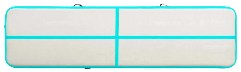 Colchão de ginástica insuflável c/ bomba 800x100x15cm PVC verde