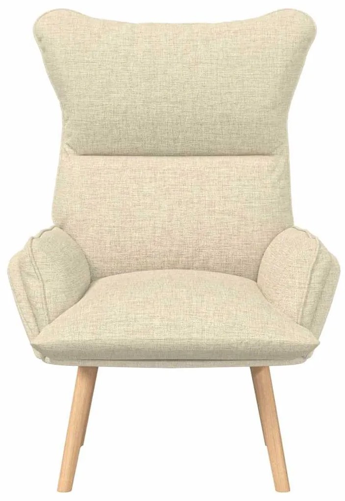 Cadeira Relaxante vidaXL em Tecido Creme