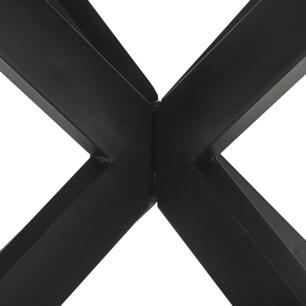 Mesa de Jantar Redonda Ø160x76 cm Madeira Sólida de Mangueira Rugosa