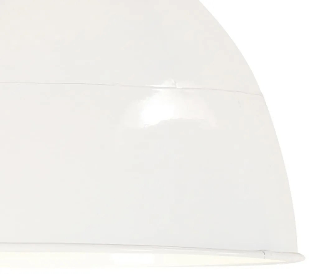 Candeeiro suspenso vintage indust. redondo 25W 31cm E27 branco