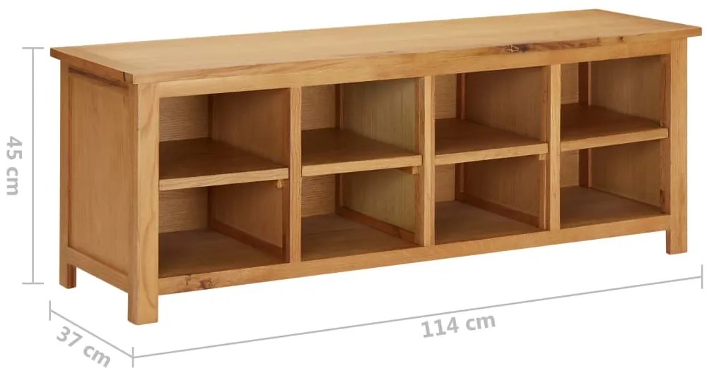 Sapateira 114x37x45 cm madeira de carvalho maciça