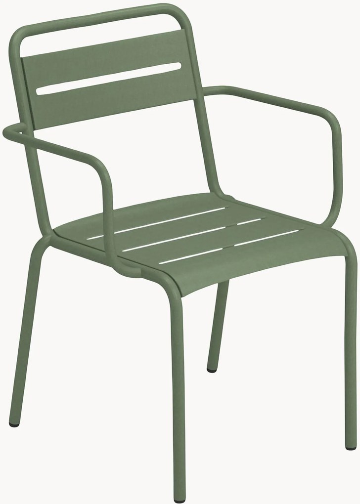 Cadeiras de jardim empilháveis com braços Star, conjunto de 2