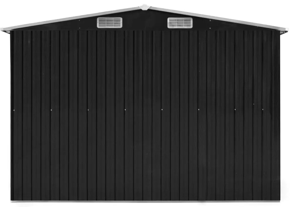 Abrigo de jardim 257x990x181 cm aço galvanizado antracite