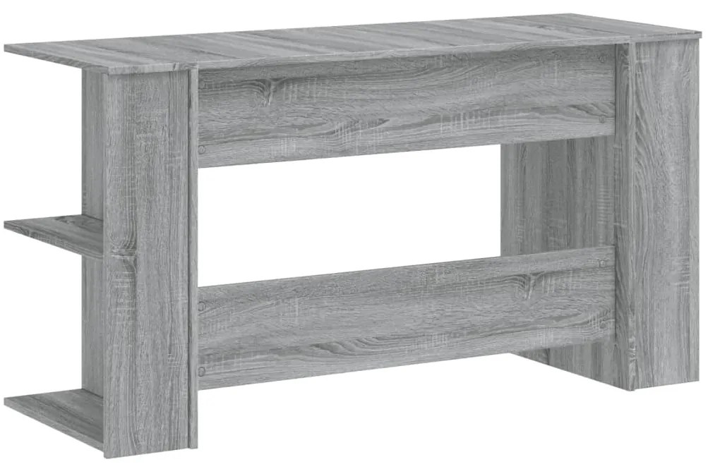 Secretária 140x50x75 cm derivados de madeira cinzento sonoma