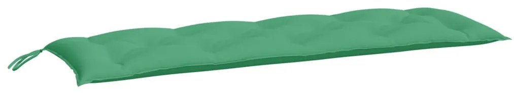 Almofadão para banco de jardim 150x50x7 cm tecido verde