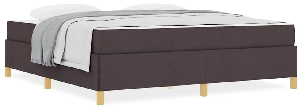 Cama Box Outros Marrom Escuro e Branco 180 x 200 cm tecido