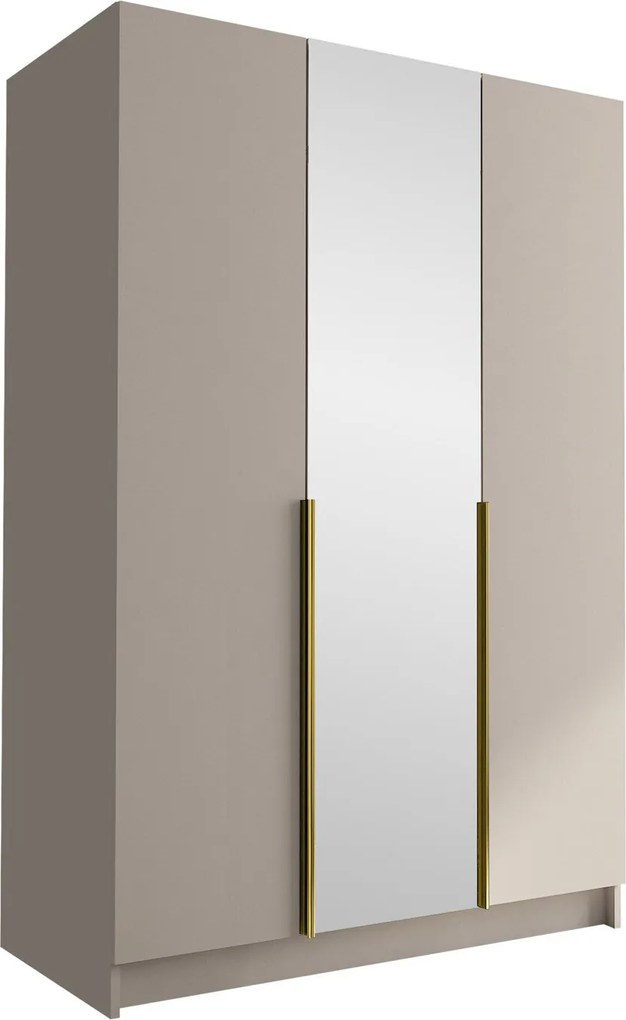 Roupeiro Closico 197, Caxemira, Dourado, 215x150x58cm, 148.5 kg, Portas para roupeiro: Com dobradiças