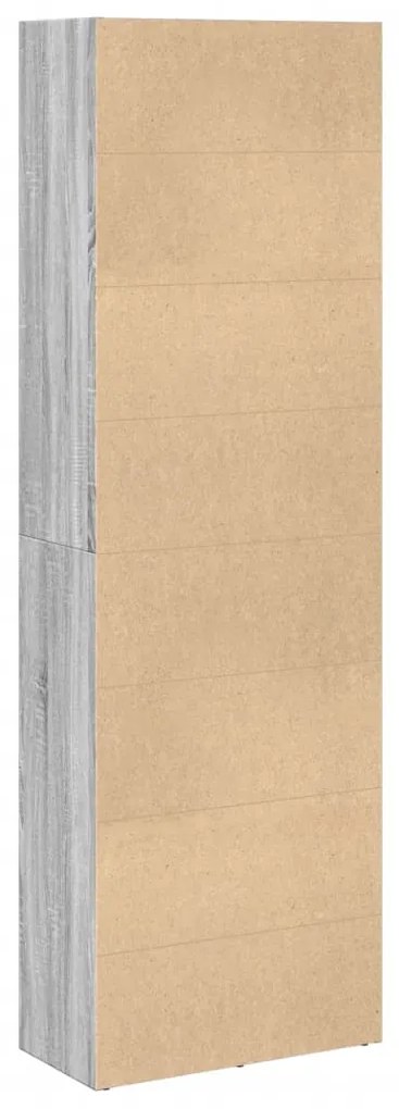 Estante 60x30x189 cm derivados de madeira cinzento sonoma