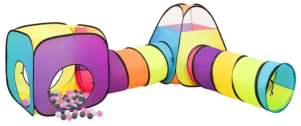 Tenda de brincar infantil com 250 bolas 190x264x90 cm multicor