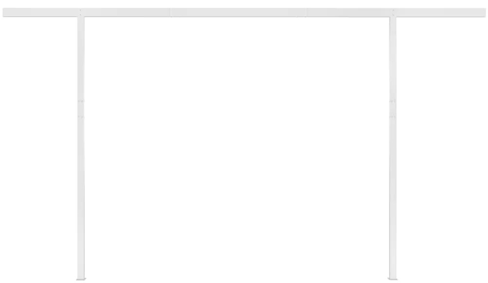 Toldo retrátil manual com postes 4,5x3 m laranja e castanho