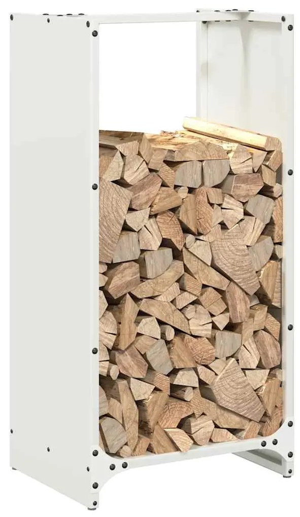 Suporte para lenha 40x30x80 cm aço laminado a frio branco