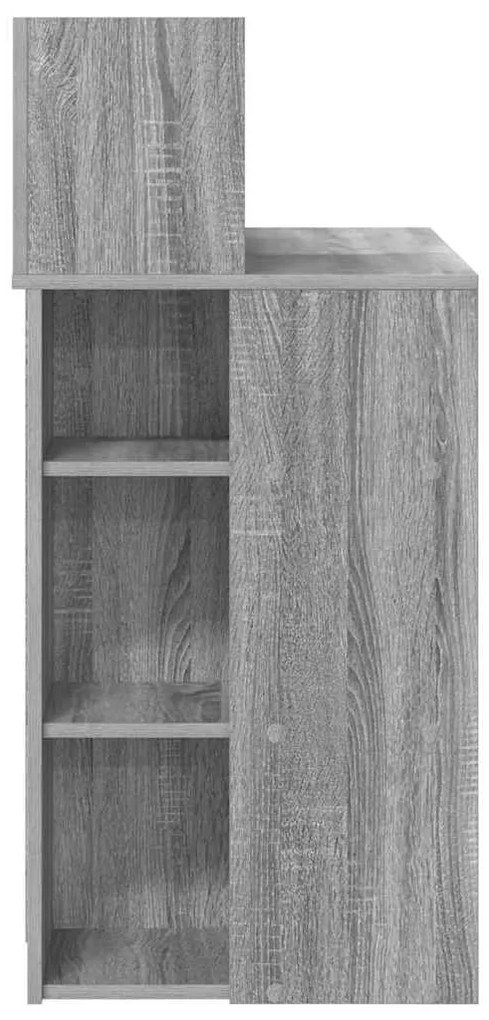 Secretária com Armazenamento Cinza Sonoma 90x48x101.5 cm Derivados de
