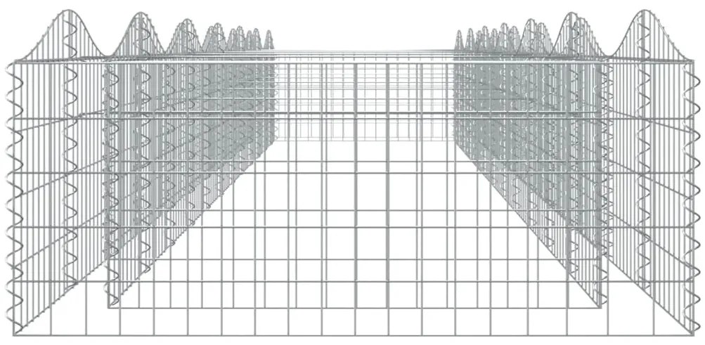 Canteiro elevado gabião arqueado 600x100x50cm ferro galvanizado