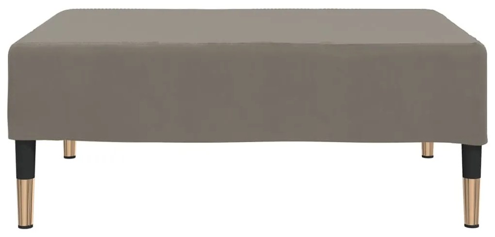 Apoio de pés 78x56x32 cm veludo cinza-claro