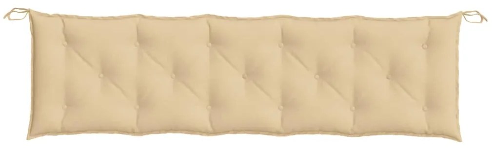 Almofadão p/ banco de jardim 180x50x7 cm mesclado tecido bege