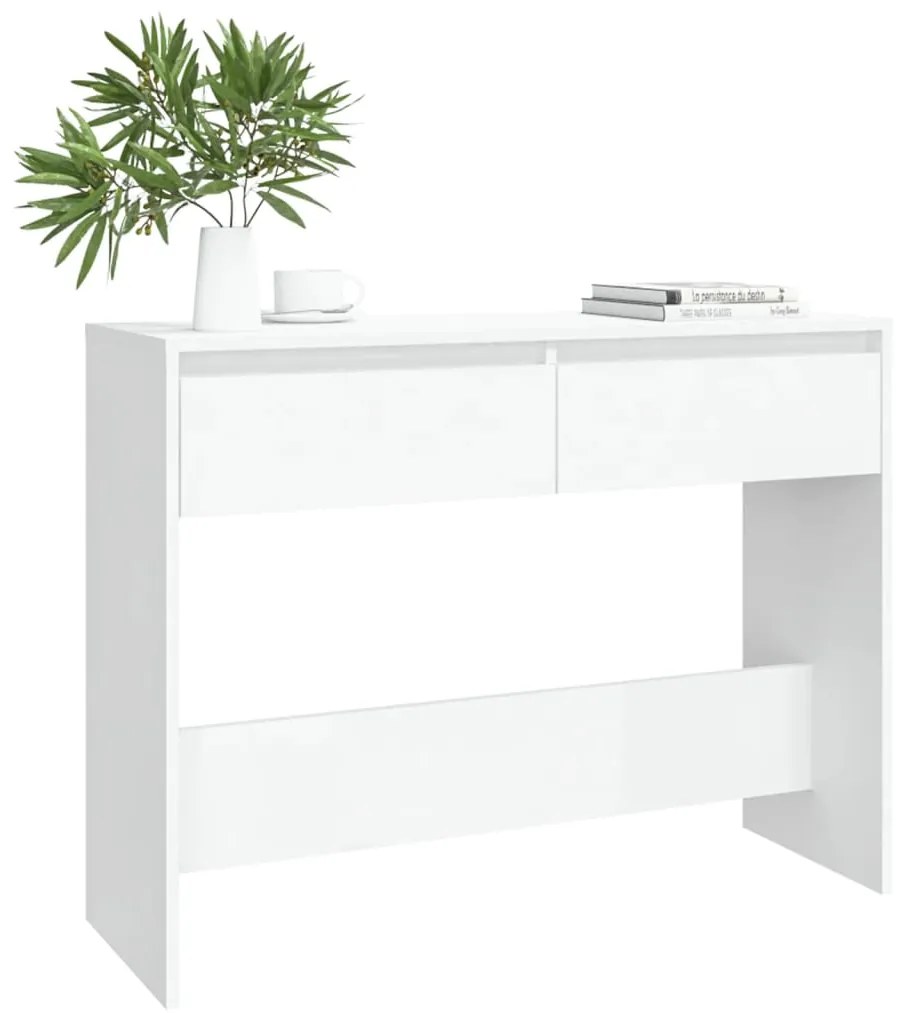 Mesa consola 100x35x76,5 cm derivados de madeira branco