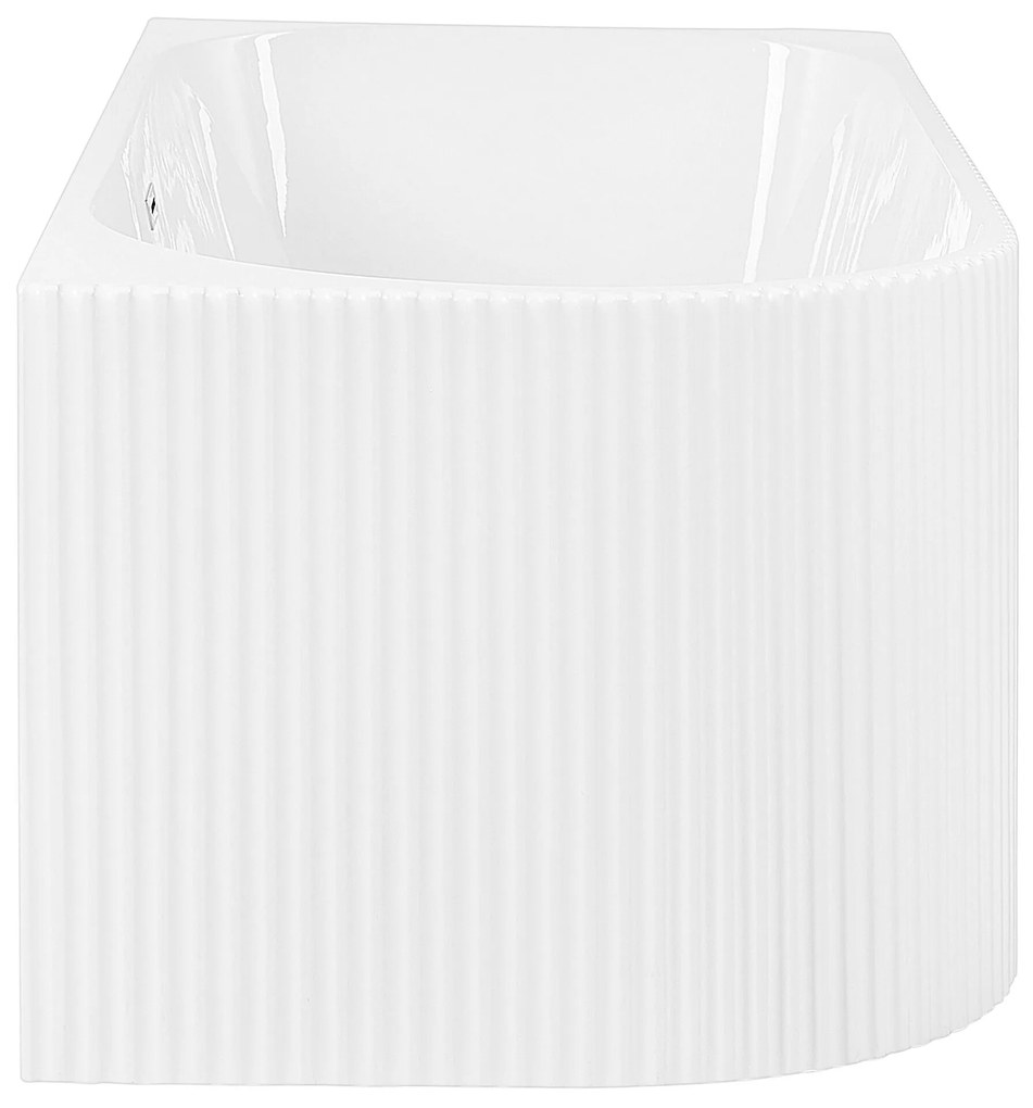 Banheira de canto à esquerda em acrílico branco 169 x 80 cm GOCTA Beliani