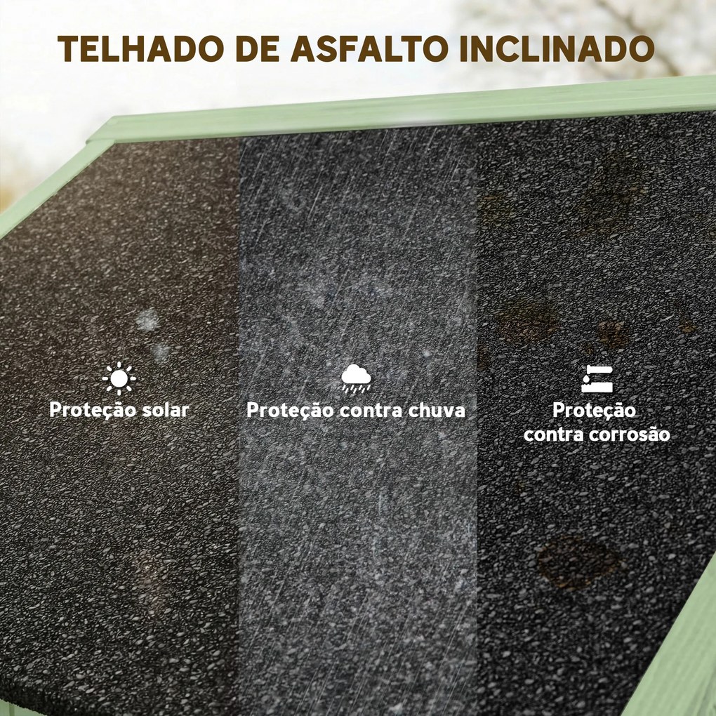 Armário de Jardim de Madeira - Cobertizo de Arrumação com Prateleiras 77x54,2x179 cm Verde