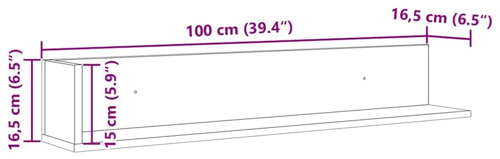 Prateleiras de parede 2pcs derivados madeira carvalho artisiano