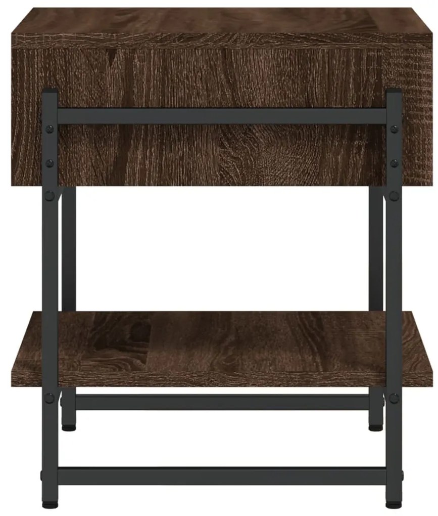 Mesa de centro 40x40x45 cm derivados madeira carvalho castanho