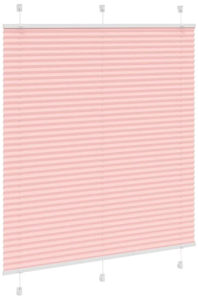 Rosa Plissada Cega 115x150 cm Largura Tecido 114,4cm Poliéster