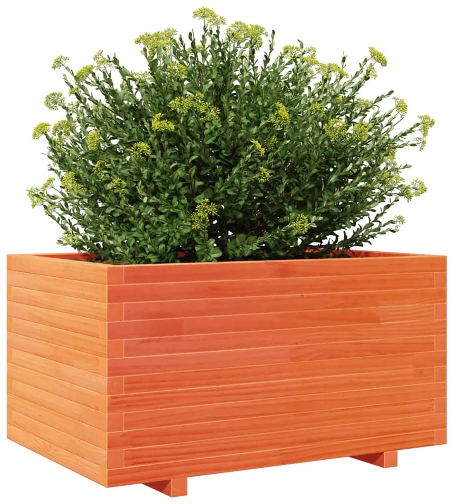 Vaso/floreira de jardim 90x60x49,5 cm pinho maciço castanho mel