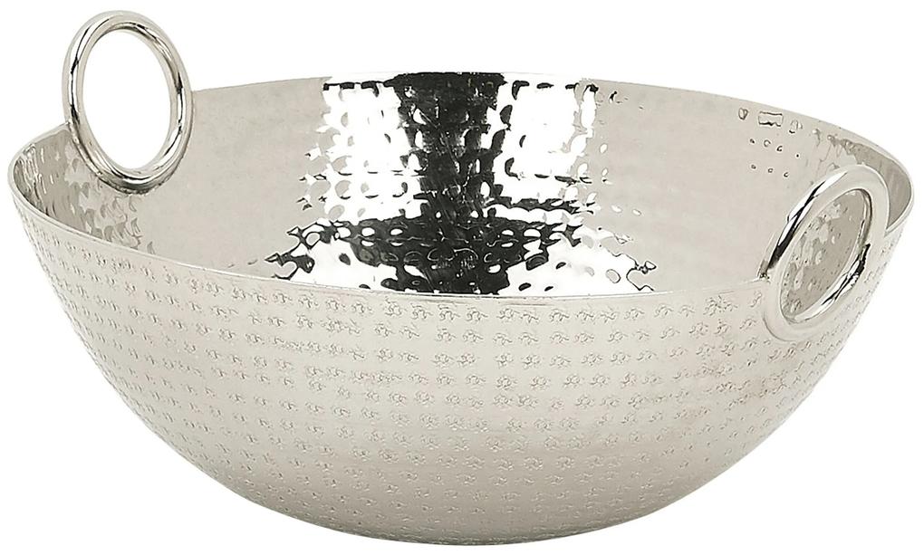 Taça decorativa em alumínio prateado SHIBAH Beliani